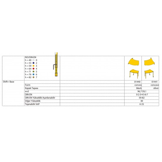 Shift+Base İstiflenebilir 4 Ayaklı Masa