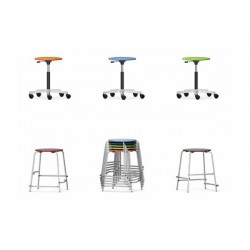 Yıldız Ayaklı Tekerlekli Tabure - Solo 4 Ayaklı Tabure Yıldız Ayaklı Tekerlekli Tabure - Solo 4 Ayaklı Tabure