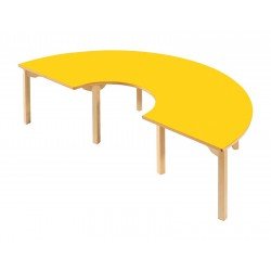 Ahşap Ayaklı Yarım Daire Masa Ahşap Ayaklı Yarım Daire Masa